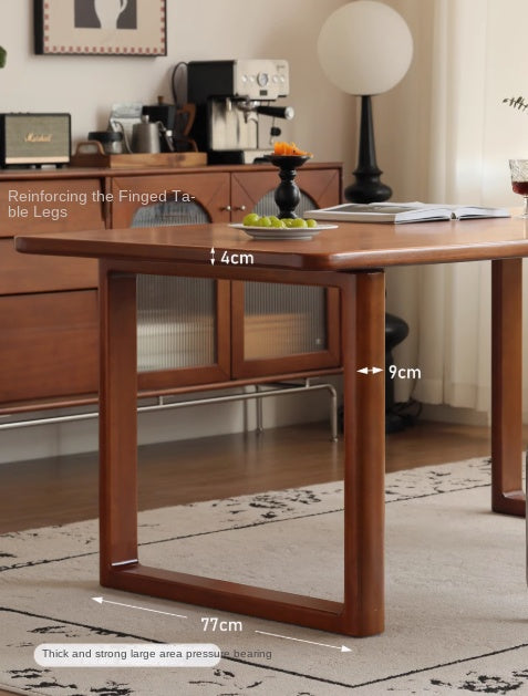 Poplar Solid Wood Medieval Style Large Plate Dining Table