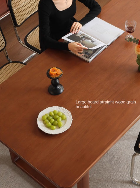 Poplar Solid Wood Medieval Style Large Plate Dining Table