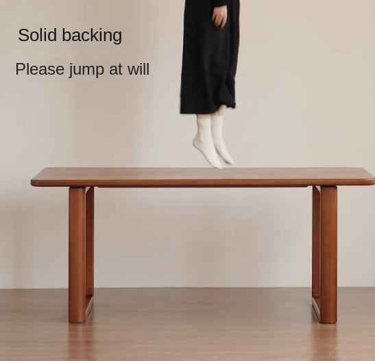 Poplar Solid Wood Medieval Style Large Plate Dining Table