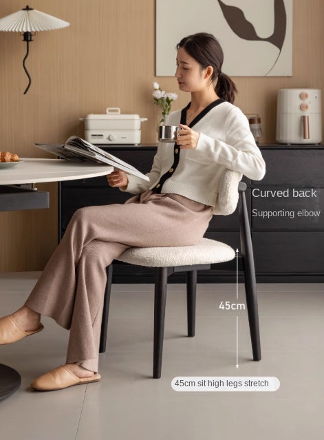 4 pcs Oak Solid Wood, Solid Rubberwood Modern Soft Dining Chair