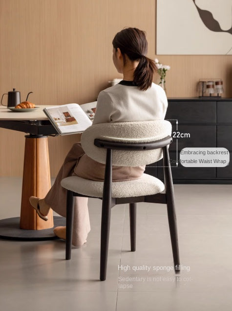 4 pcs Oak Solid Wood, Solid Rubberwood Modern Soft Dining Chair