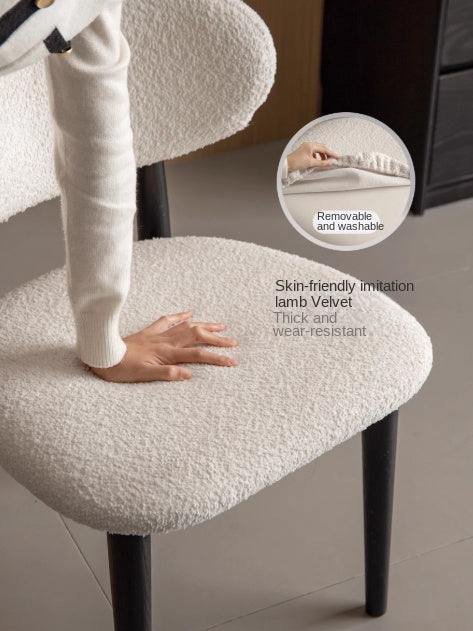 4 pcs Oak Solid Wood, Solid Rubberwood Modern Soft Dining Chair