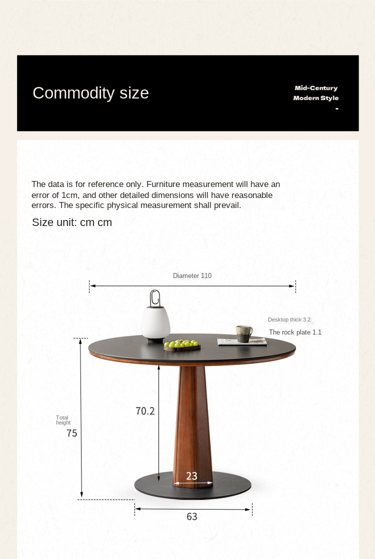 Poplar Solid Wood Medieval Style Rock Dining Table