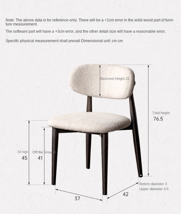 4 pcs Oak Solid Wood Modern Soft Dining Chair