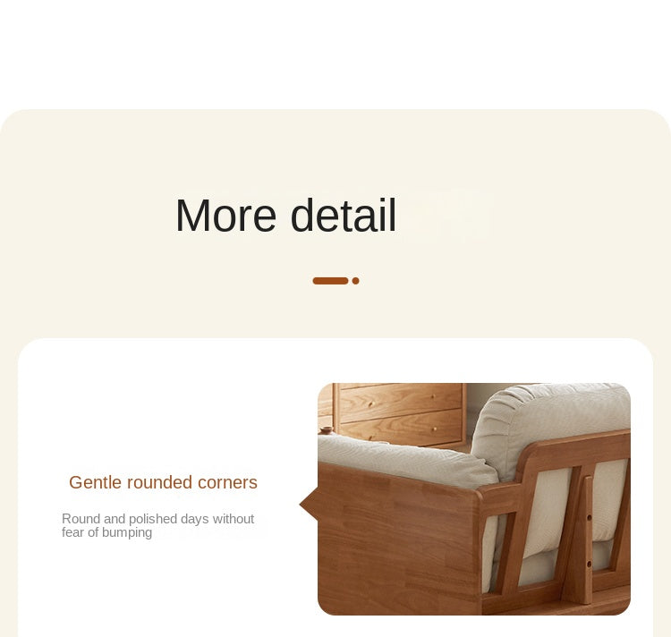 Rubber Solid Wood Modern Soft Sofa