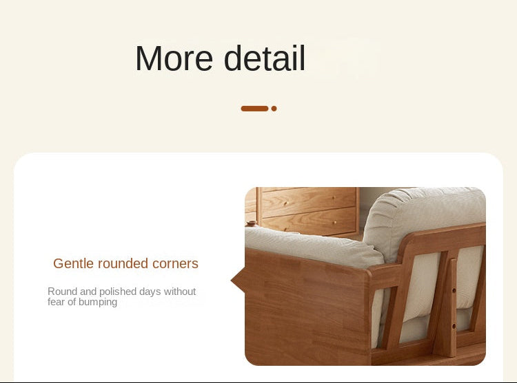 Rubber Solid Wood Modern Soft Sofa