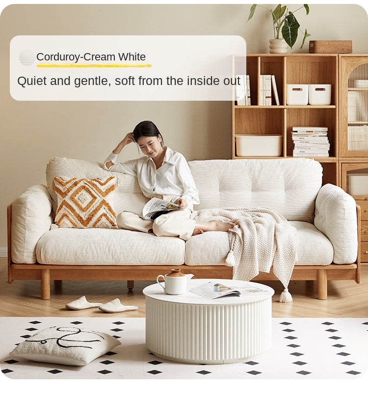 Rubber Solid Wood Modern Soft Sofa