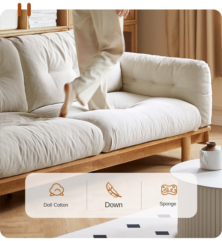 Rubber Solid Wood Modern Soft Sofa