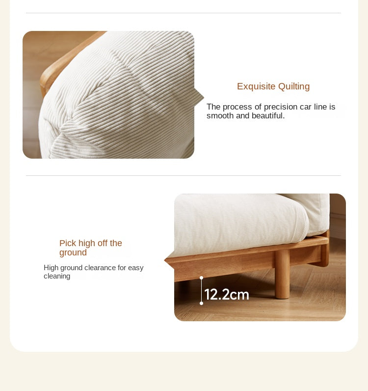 Rubber Solid Wood Modern Soft Sofa