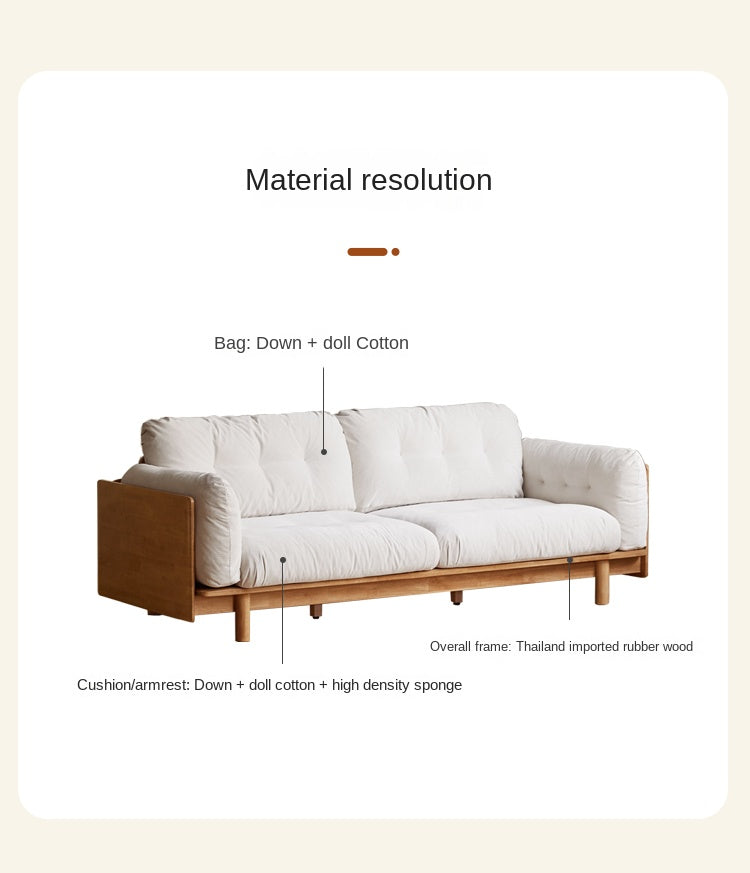 Rubber Solid Wood Modern Soft Sofa