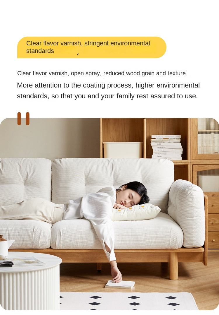 Rubber Solid Wood Modern Soft Sofa