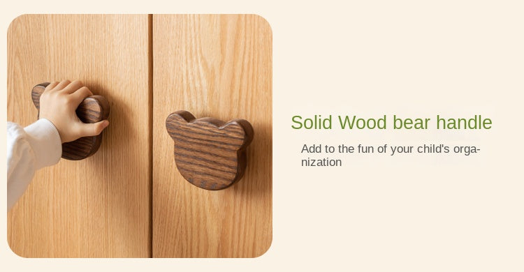 Oak Solid Wood Children's Wardrobe.