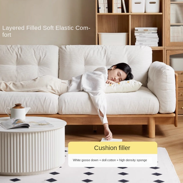 Rubber Solid Wood Modern Soft Sofa
