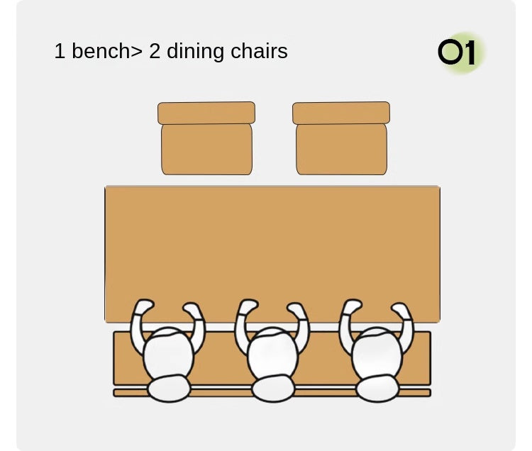 Oak Solid Wood Modern Long Bench