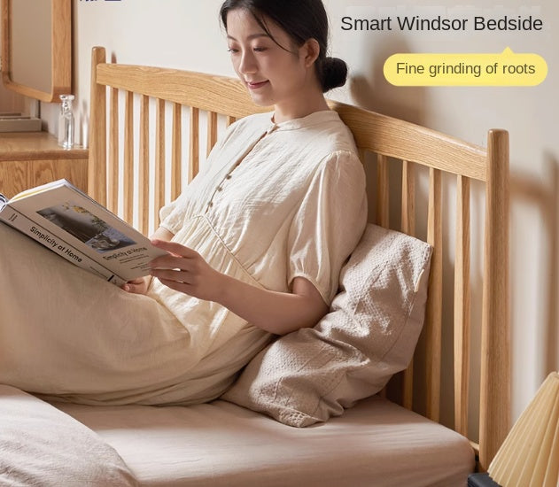 Oak Solid Wood Windsor Box Bed Nordic Modern