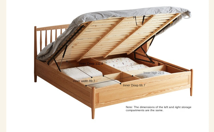 Oak Solid Wood Windsor Box Bed Nordic Modern