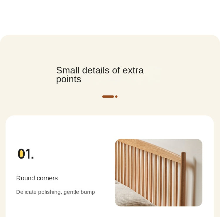 Oak Solid Wood Windsor Box Bed Nordic Modern