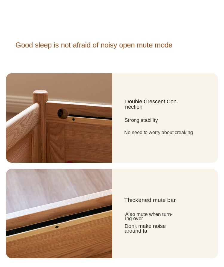 Oak Solid Wood Windsor Box Bed Nordic Modern