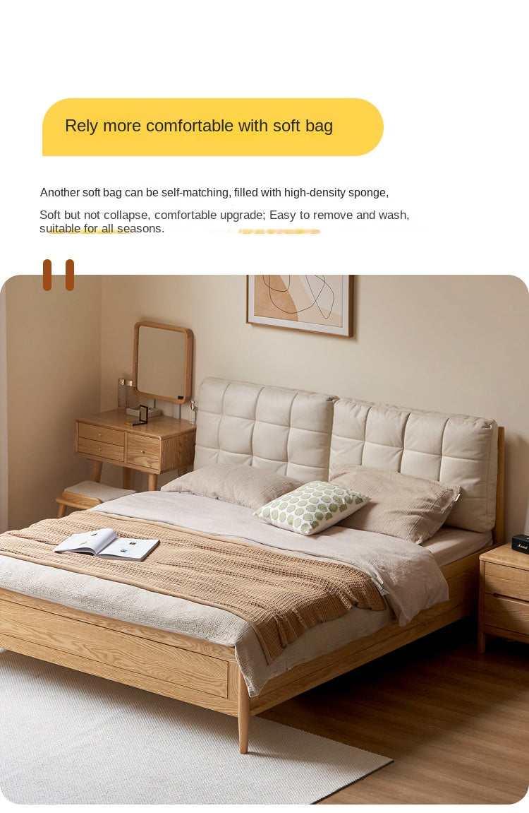 Oak Solid Wood Windsor Box Bed Nordic Modern
