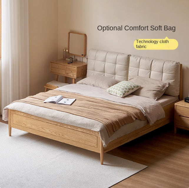 Oak Solid Wood Windsor Box Bed Nordic Modern