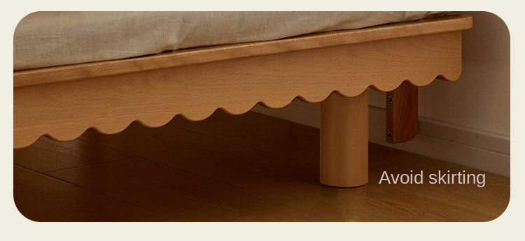Beech Solid Wood Children's with Scalloped Frame biscuit bed