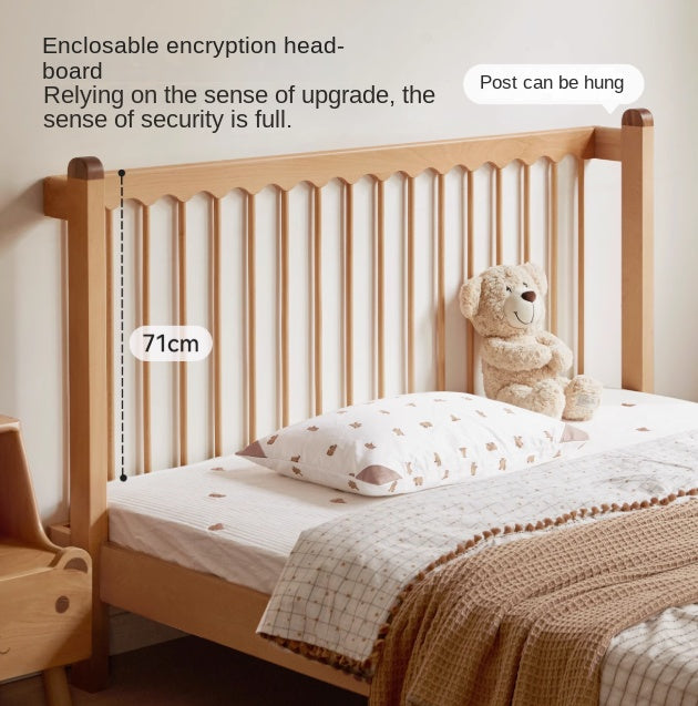 European Beech Solid Wood Modern Children's Bed