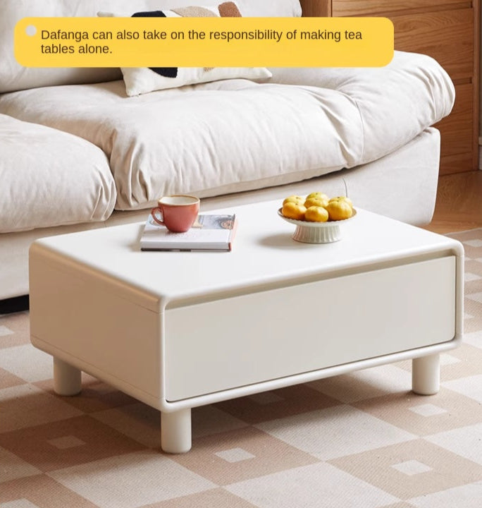 Oak Solid Wood Modern Creative Cream Style Coffee Table.