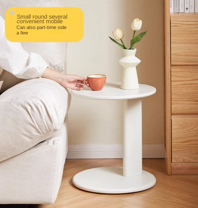 Solid RubberWood Modern Creative Cream Style Coffee Table.