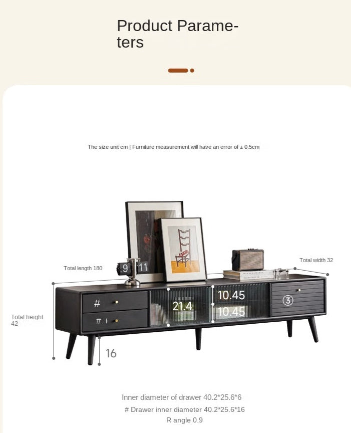 Rubber Solid wood Modern TV Cabinet.