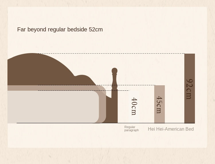 Black Walnut Solid Wood American Large Board Vintage Double Bed
