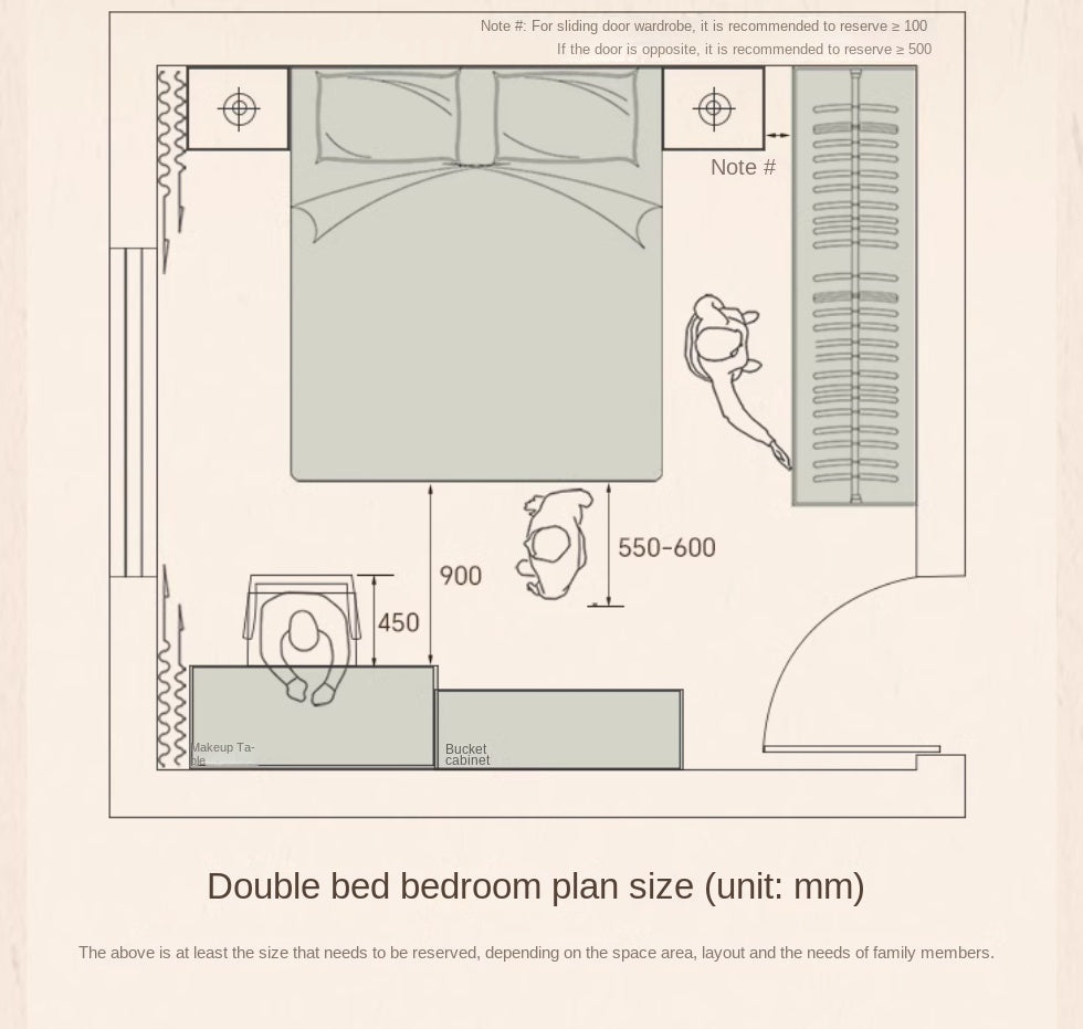 Black Walnut Solid Wood American Large Board Vintage Double Bed