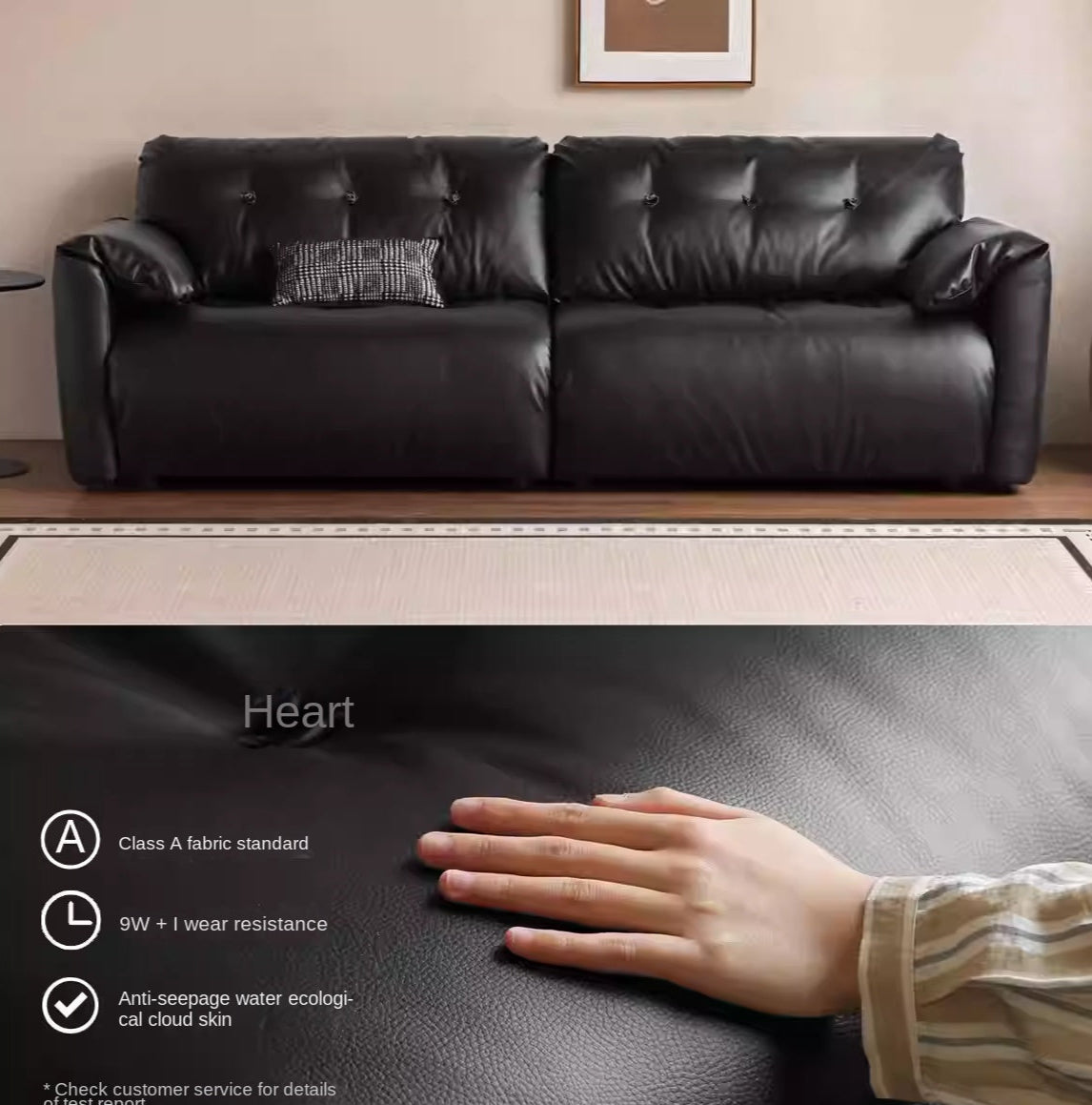 Ecological cloud leather Sofa Bed