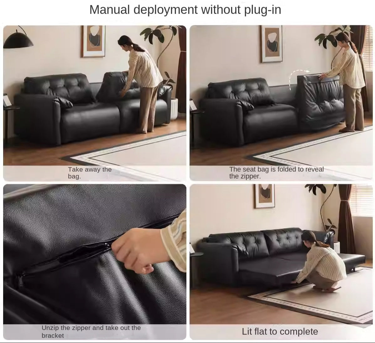 Ecological cloud leather Sofa Bed