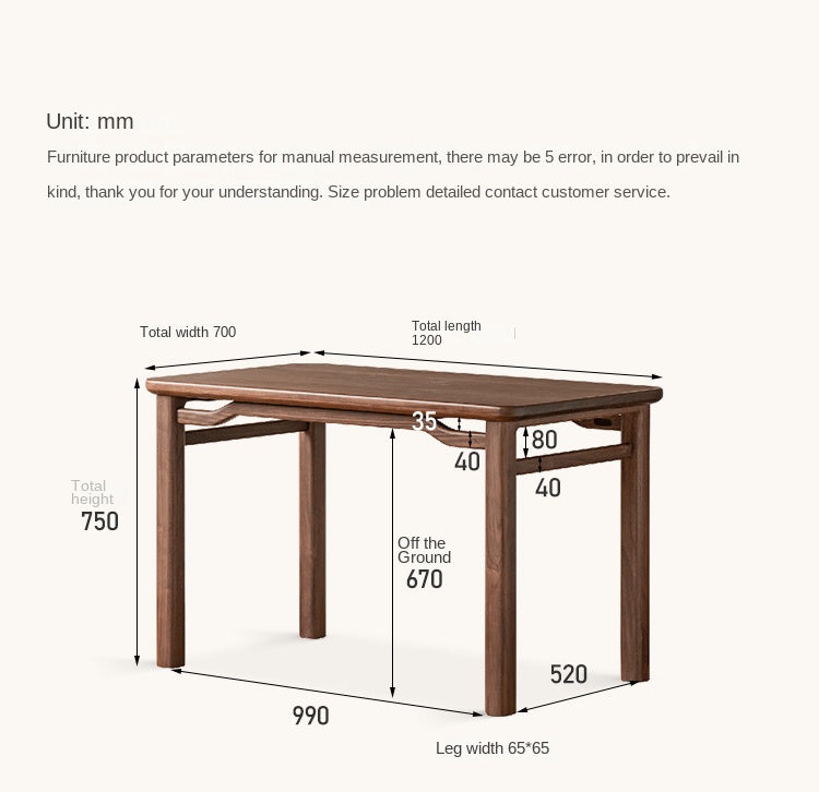 Ash, Black Walnut Rectangular Dining Table