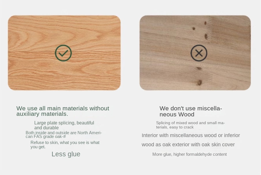 Oak, Red Oak Solid Wood Rectangular Dining Table