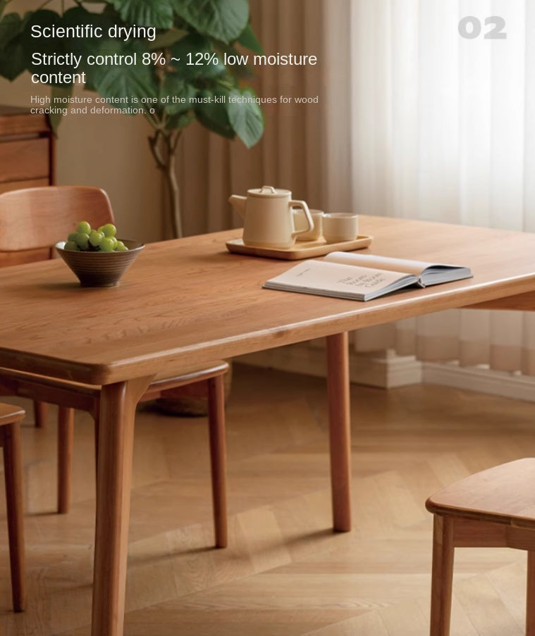 Сherry Solid Wood Modern Dining Table