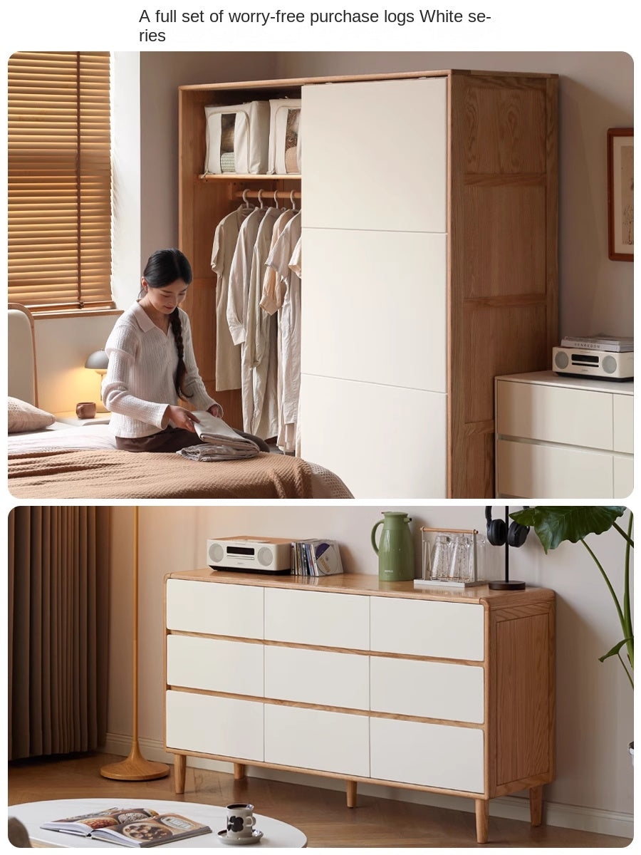 Oak Solid Wood, Solid RubberWood Original Wood Style Nightstand