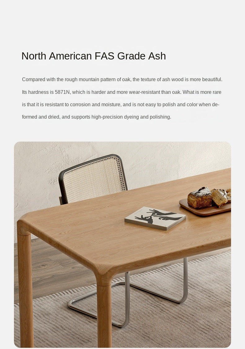 Ash Solid Wood Japanese Modern Dining Table