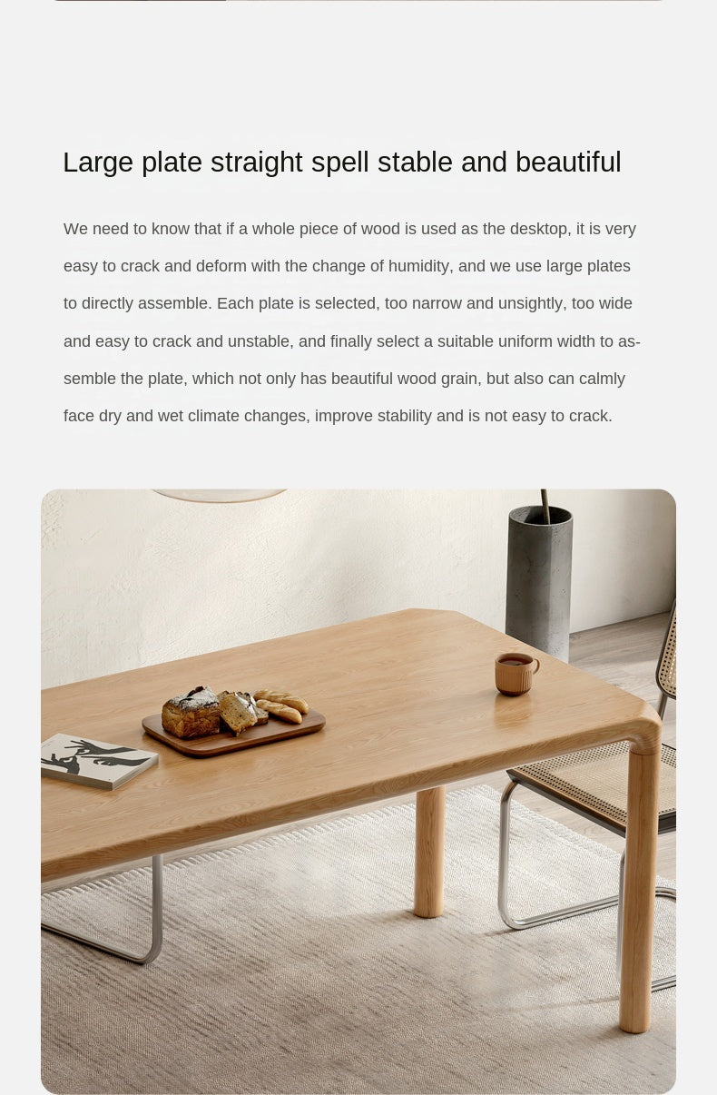 Ash Solid Wood Japanese Modern Dining Table