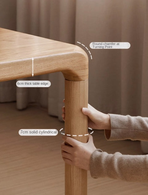 Ash Solid Wood Japanese Modern Dining Table