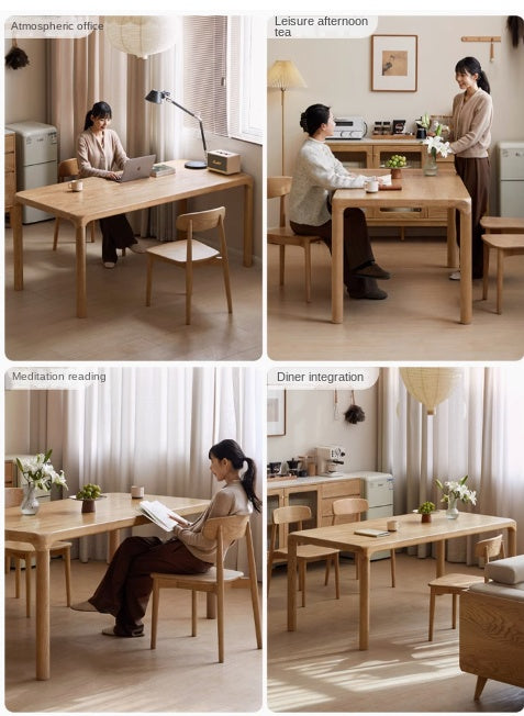 Ash Solid Wood Japanese Modern Dining Table