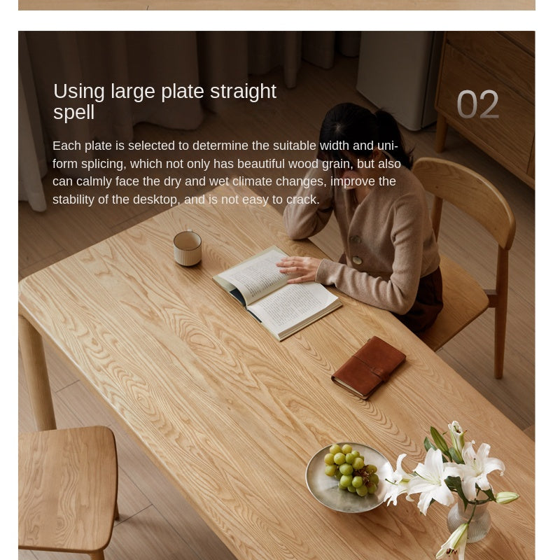Ash Solid Wood Japanese Modern Dining Table