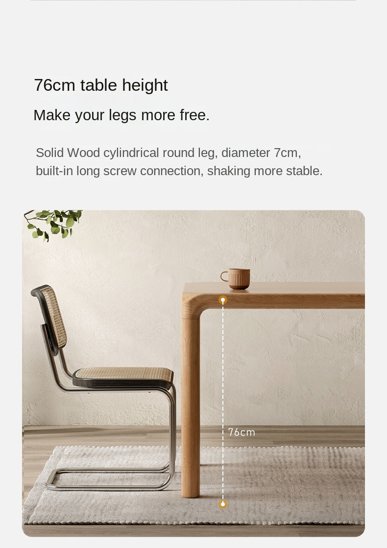 Ash Solid Wood Japanese Modern Dining Table