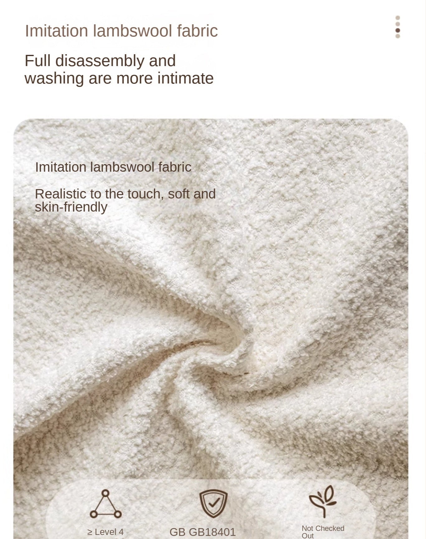 Beech, Solid Rubberood Lamb Velvet Cloud Makeup Stool