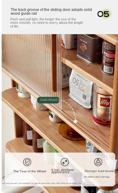 Cherry Solid Wood Wall Storage Cabinet