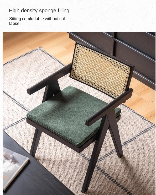 Cherry, Oak, Wax Solid Wood Light Luxury Leisure Dining Chair