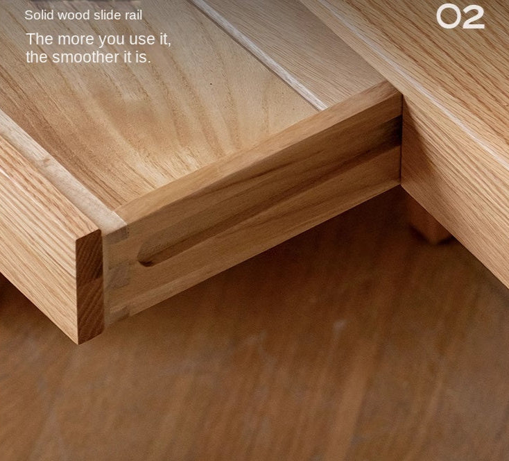 Solid Rubberwood, Oak Solid Wood Small Desk