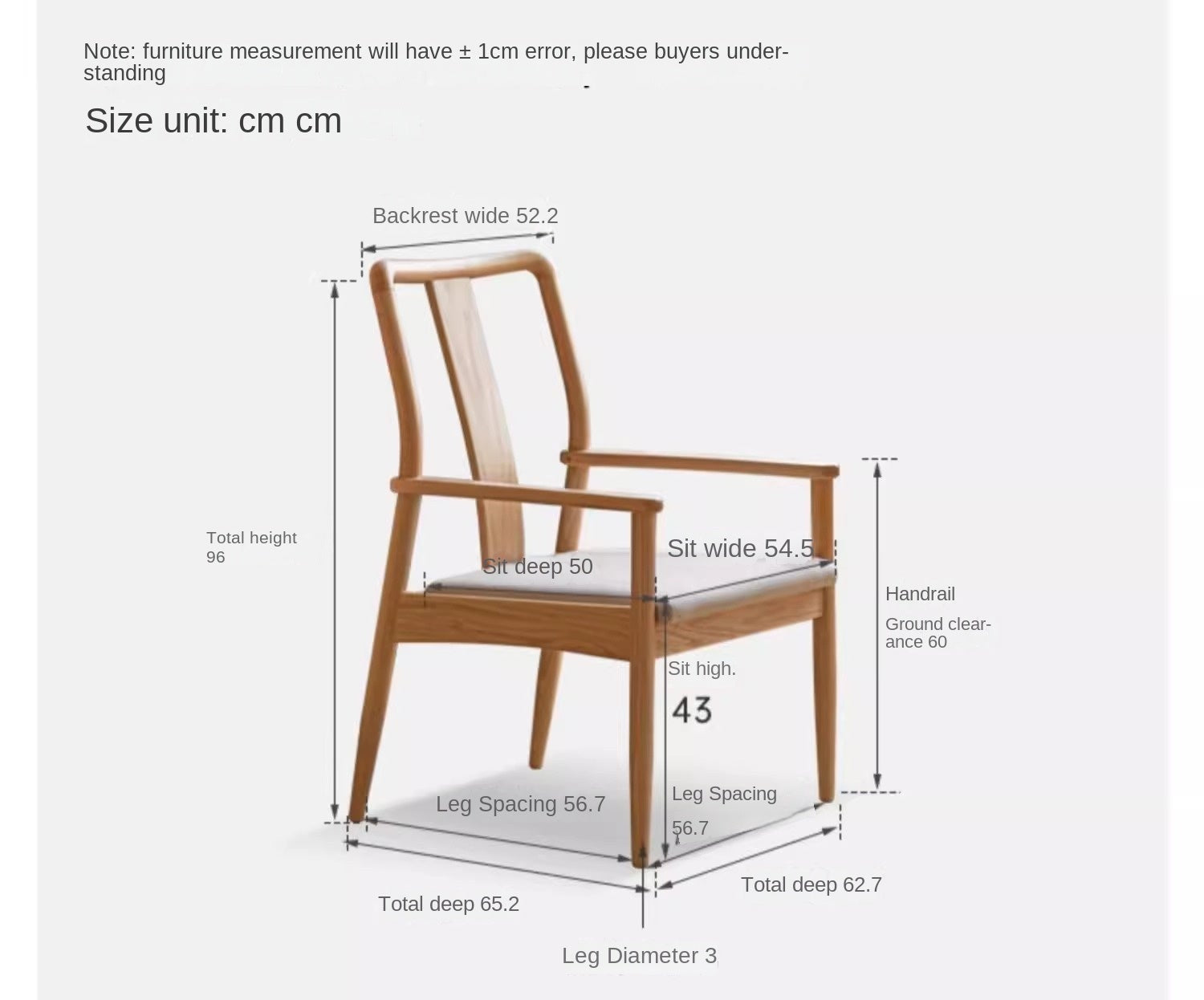 Ash, Oak Solid Wood Backrest Soft Chair