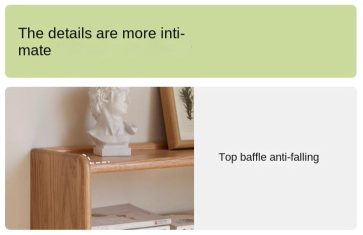 Oak Solid Wood Desk Bookshelf