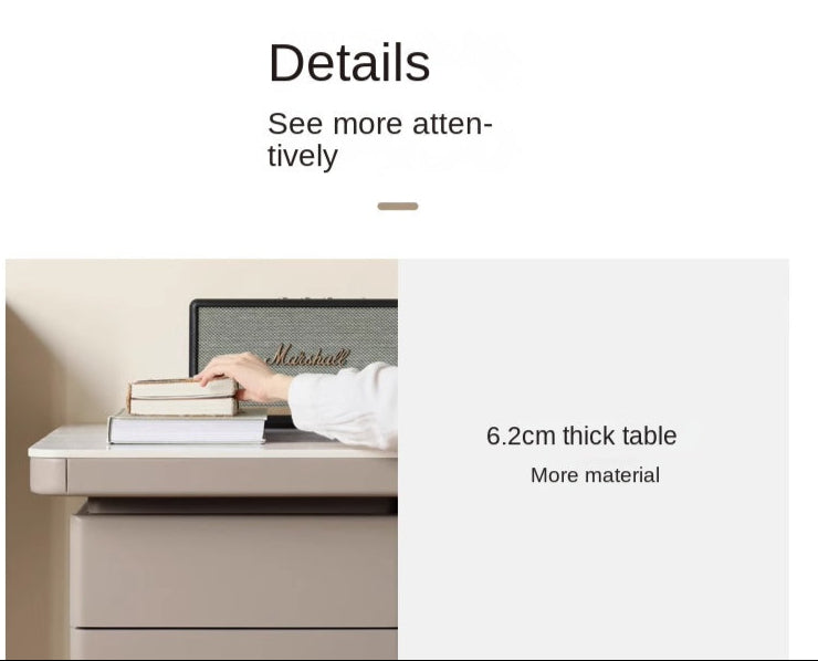 Poplar Solid Wood Slate Desk Large Table With Drawers